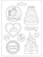 Stamperia A4 Moulds - Sleeping Beauty Castle & Cake - K3PTA499